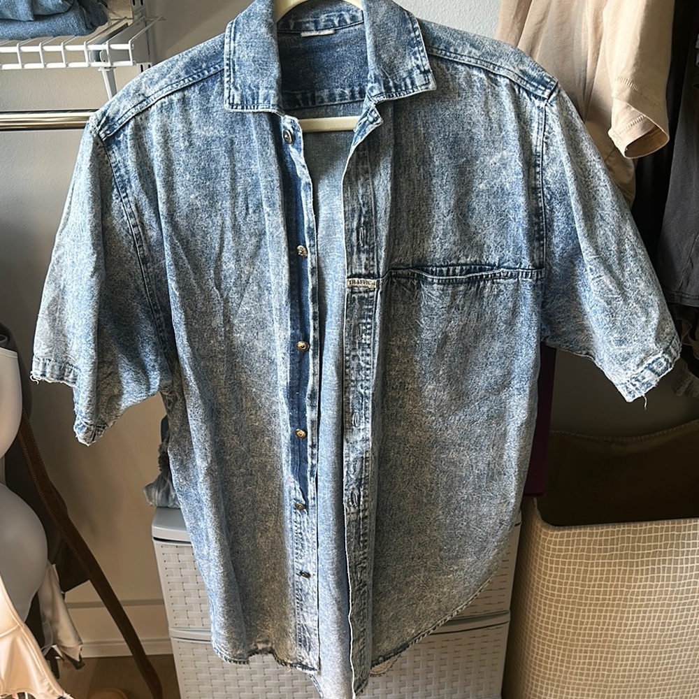 Traffic button up Denim Shirt